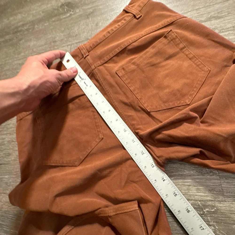 Lululemon City Sleek Pants Womens‎ 28 Brown Twill Wide Leg Commuter Gorpcore